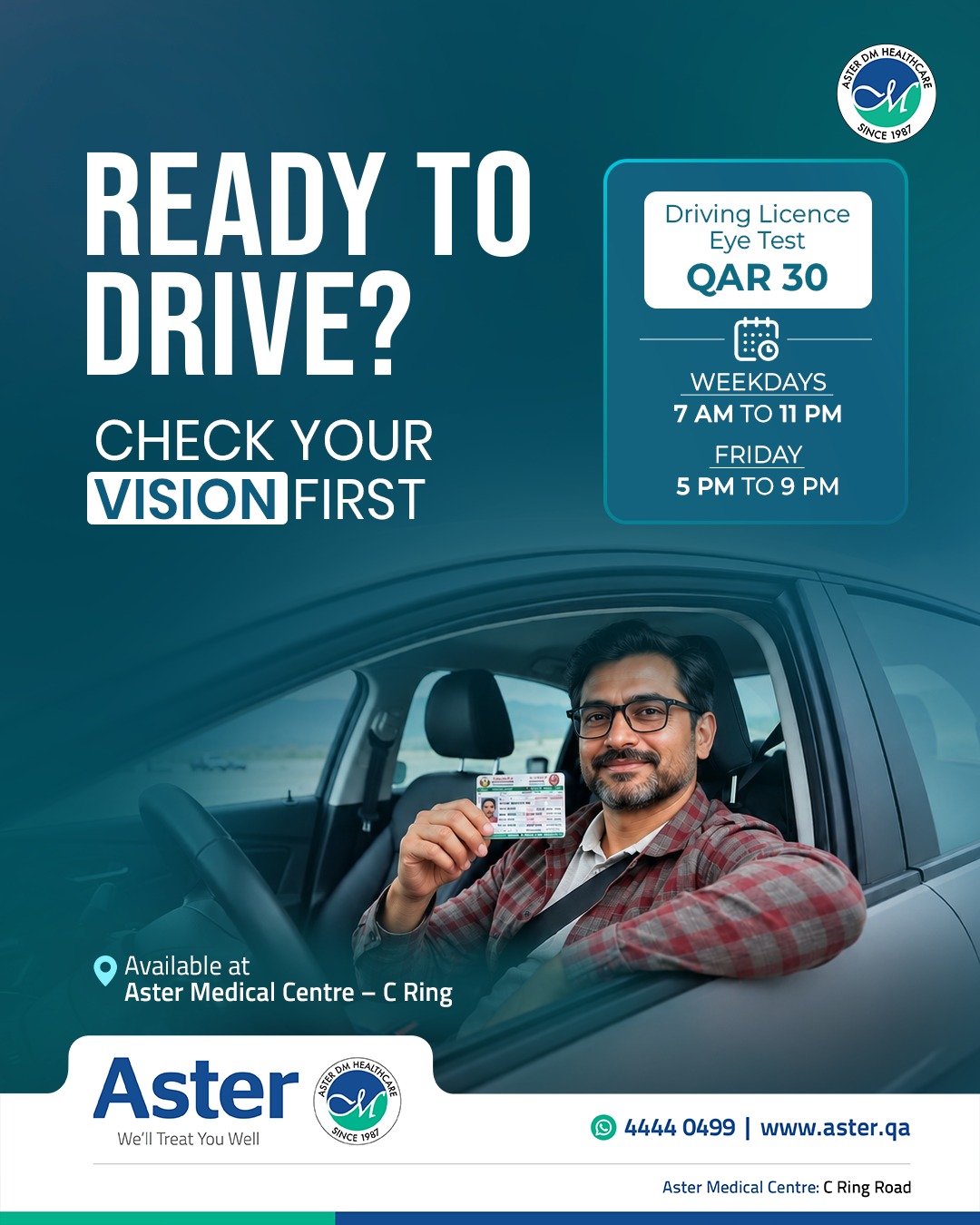 Driving license eye test
